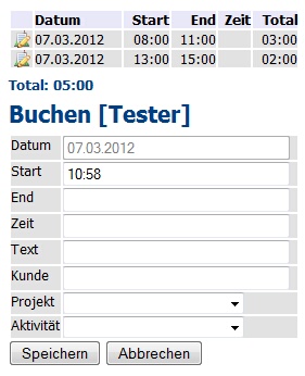 WebTime (Zeiterfassung)